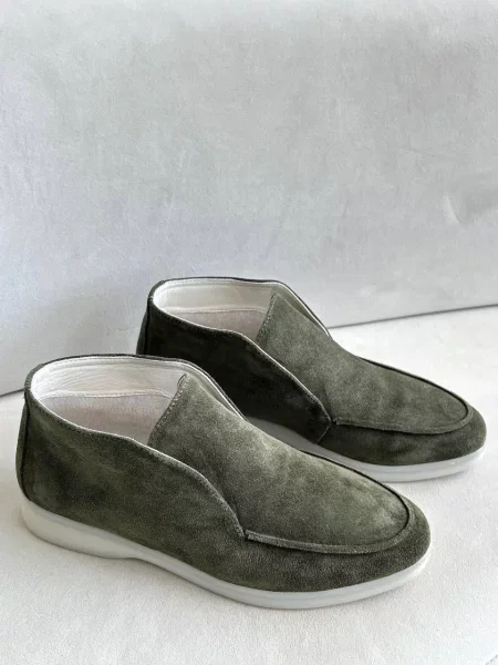 Замшеві Лофери хакі