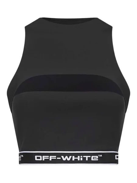 Cropp top Off-white din jacard alb