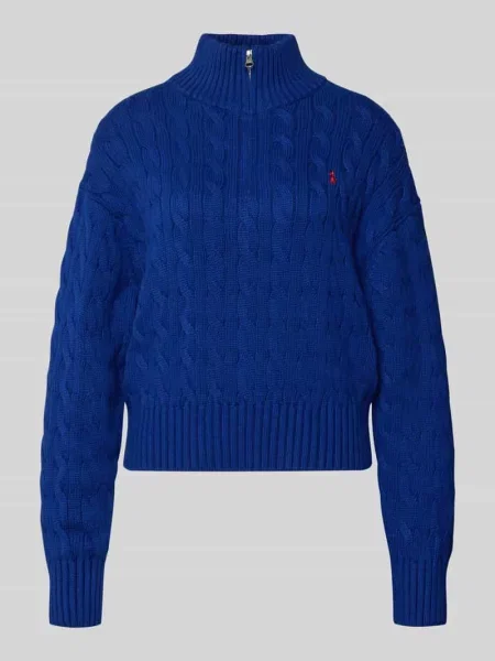 Sweter Polo Ralph Lauren z nadrukiem niebieski