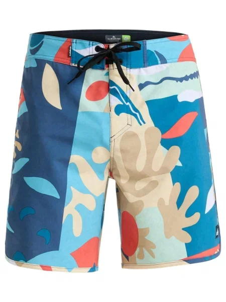 Spodenki boardshort dla Mężczyzn SURFSILK SCALLOP Brązowy niebieskie