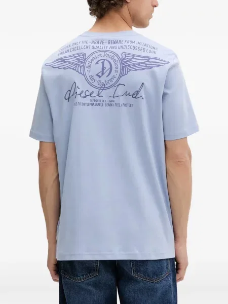 Tricou Diesel cu imagine albastru