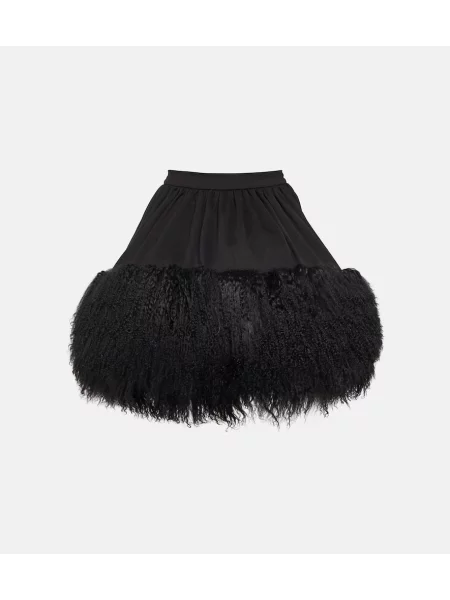 Spódnica David Koma z dżerseju czarna