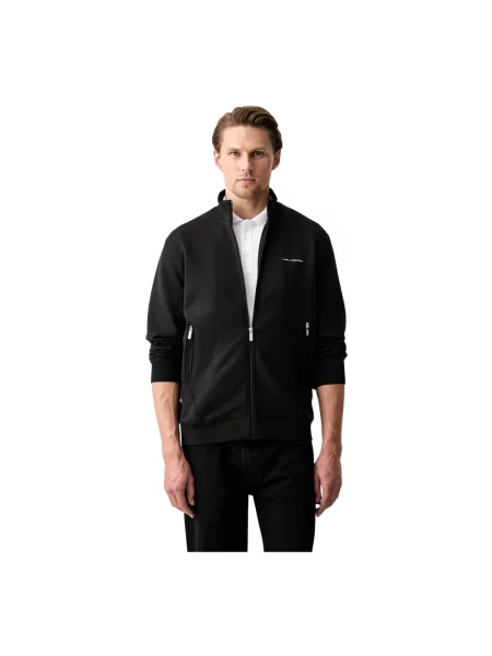 Bluza rozpinana Karl Lagerfeld z logo czarna