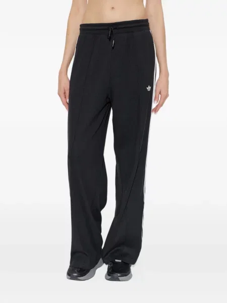 Sală de gimnastică leggings Adidas cu broderie cu dungi alb