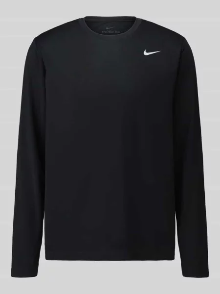 Bluzka z długim rękawem sport o kroju regular fit z okrągłym dekoltem Nike Training czarna