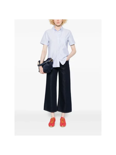 Szerokie jeansy Ag Jeans niebieskie