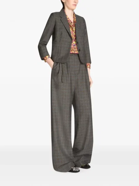 Vilnonis pledas švarkas Dries Van Noten pilka