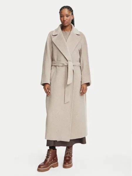 Weekend Max Mara Gyapjú kabát Tempera bézs