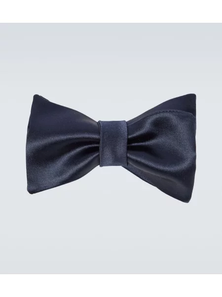 Cravată Brunello Cucinelli cu funde din satin