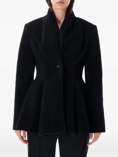 Geacă Stella Mccartney din fleece evazată negru