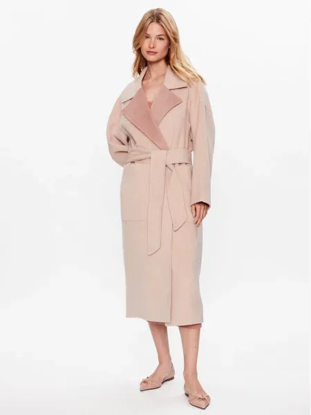 Calvin Klein Vilnonis paltas rožinė