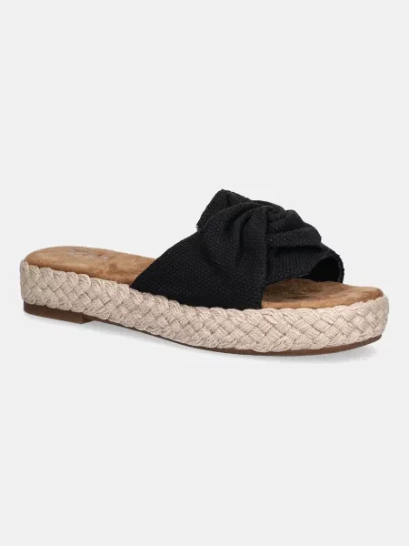 Natikače Toms BEACHSIDE s platformom crna