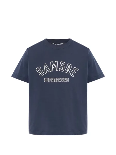 Tricou Samsøe Samsøe cu imagine albastru