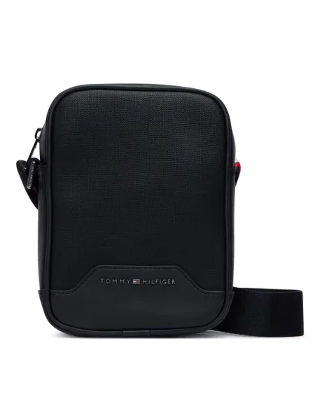 Tommy Hilfiger Maža rankinė Th Textured Mini Reporter juoda