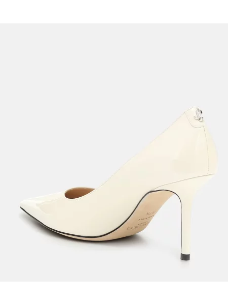 Pantofi cu toc Jimmy Choo din piele alb
