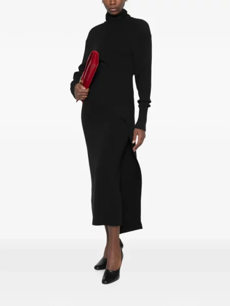 Rochie Lanvin tricotate asimetrică negru