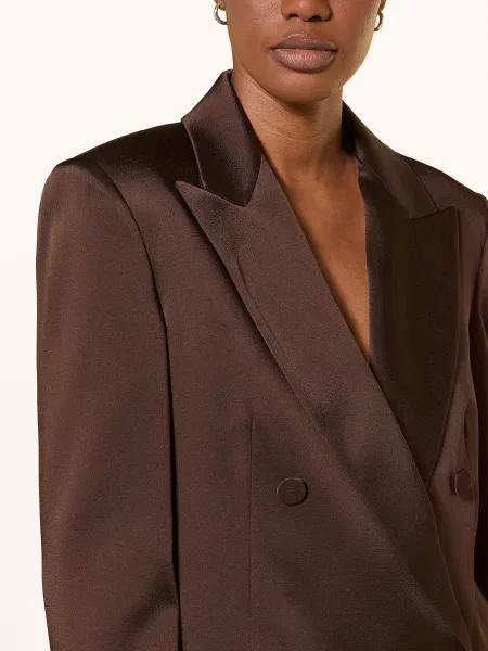 Max Mara Studio Satynowa Marynarka Arca braun