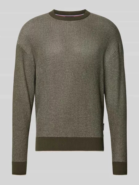 Sweter dzianinowy z czystej bawełny o kroju regular fit Hechter Paris