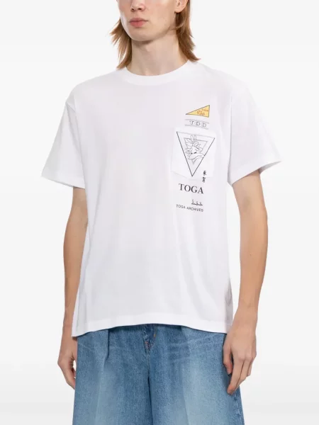 Tricou Toga cu imagine alb