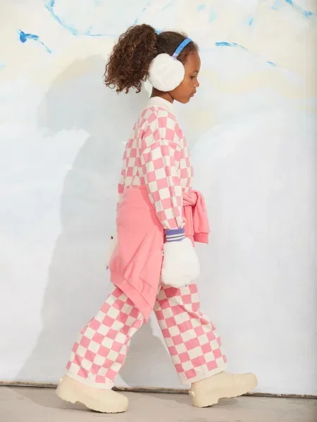 Mini Rodini штани wide leg дитячі Chess