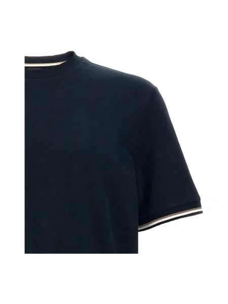 BOSS t-shirt granatowy gładki niebieska
