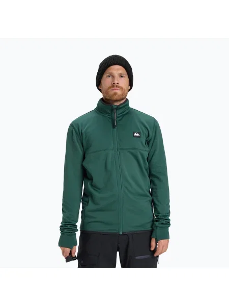 Snowboardová mikina Quiksilver Steep Point Full Fleece trekking green zelená