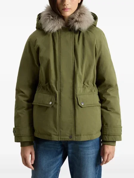 Páperová bunda Woolrich zelená