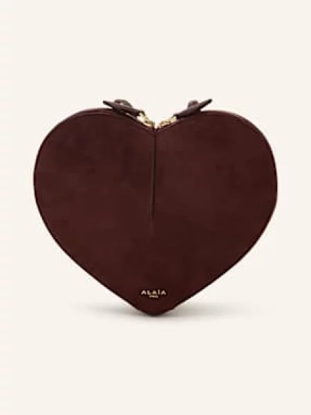 Alaïa Kabelka Přes Rameno Le Coeur tmavě červená