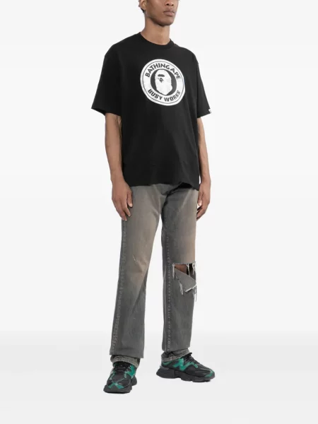 Tricou A Bathing Ape® cu imagine negru
