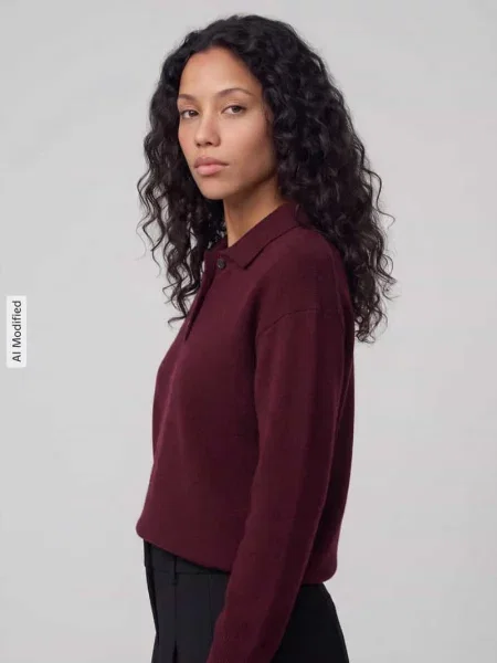 Sweter z kaszmiru z kołnierzykiem polo Jake*s Casual