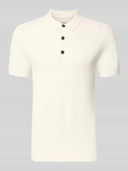 Koszulka polo z czystej bawełny o kroju regular fit S.oliver Red Label białe
