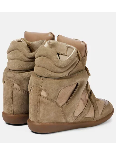 Semišové tenisky Isabel Marant na kline zelená