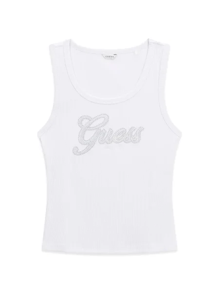 Majica brez rokavov Guess bela