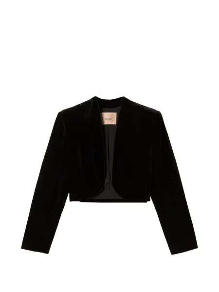 Geacă Twinset de catifea negru