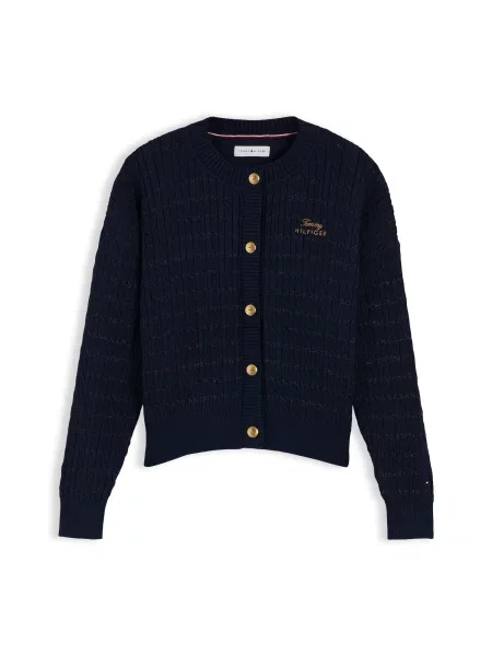 TOMMY HILFIGER Geacă tricotată închis / auriu albastru