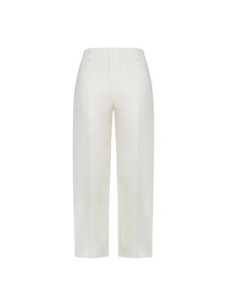 Lniane spodnie Peuterey białe