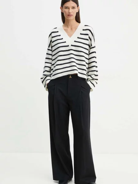 Светр з домішкою вовни Gestuz бежевий