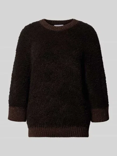 Sweter z dzianiny z prążkowanymi wykończeniami Rich & Royal