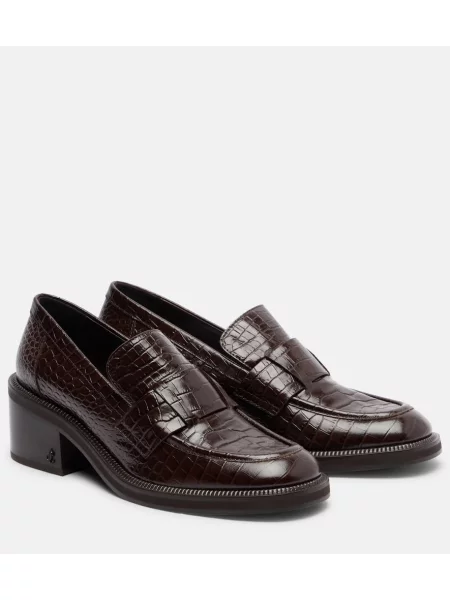 Pantofi loafer Jimmy Choo din piele maro