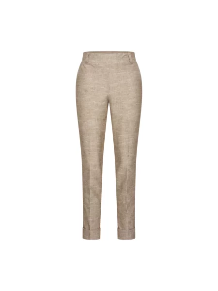 Lniane spodnie Helena Hart beżowe