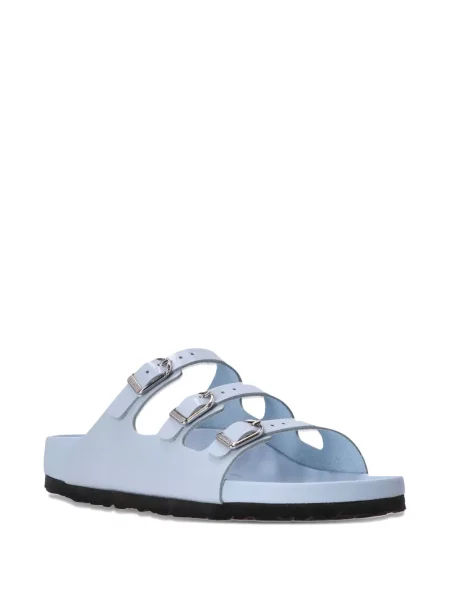 Sandale Birkenstock fără toc cu cataramă albastru