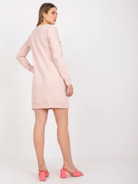 Rochie Fashionhunters cu glugă de costum roz