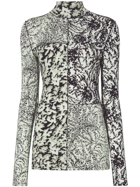 Golf top Proenza Schouler White Label w kwiatki z nadrukiem biały