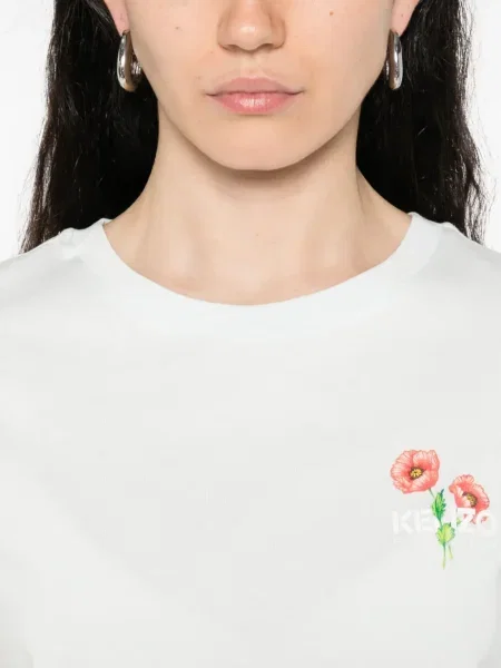 Tricou Kenzo cu model floral cu imagine verde