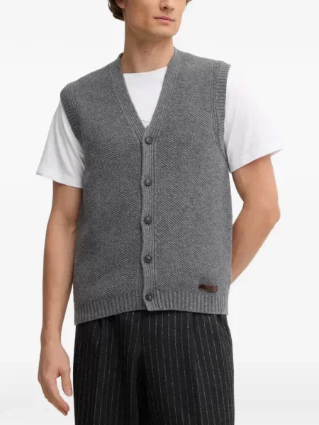 Vestă Benetton tricotate gri