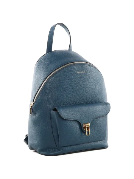 Rucsac Coccinelle din piele albastru