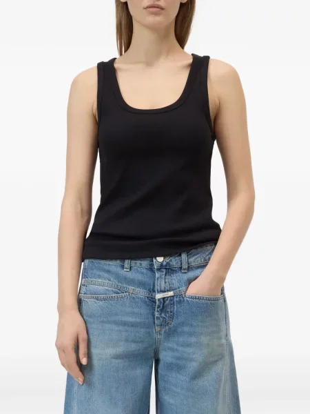 Vestă Closed cu nervuri negru