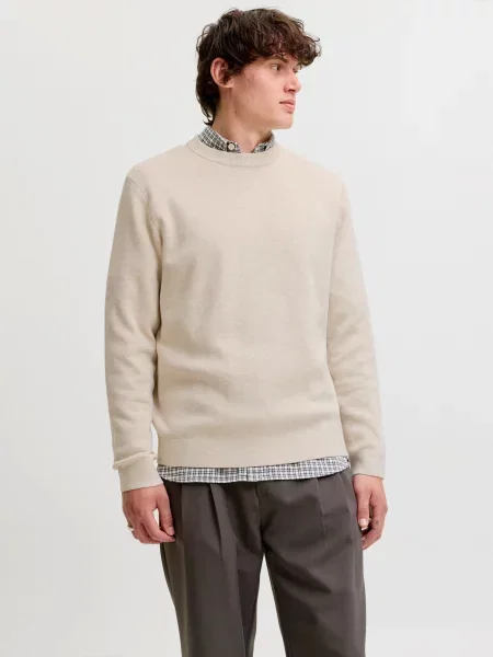 JACK & JONES Pulover JWHMILANO deschis bej