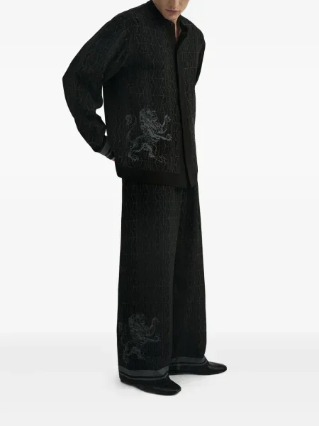 Pantaloni Dda de mătase negru