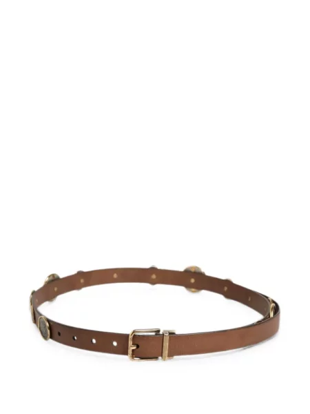 Cu centură curea Dolce & Gabbana din piele maro